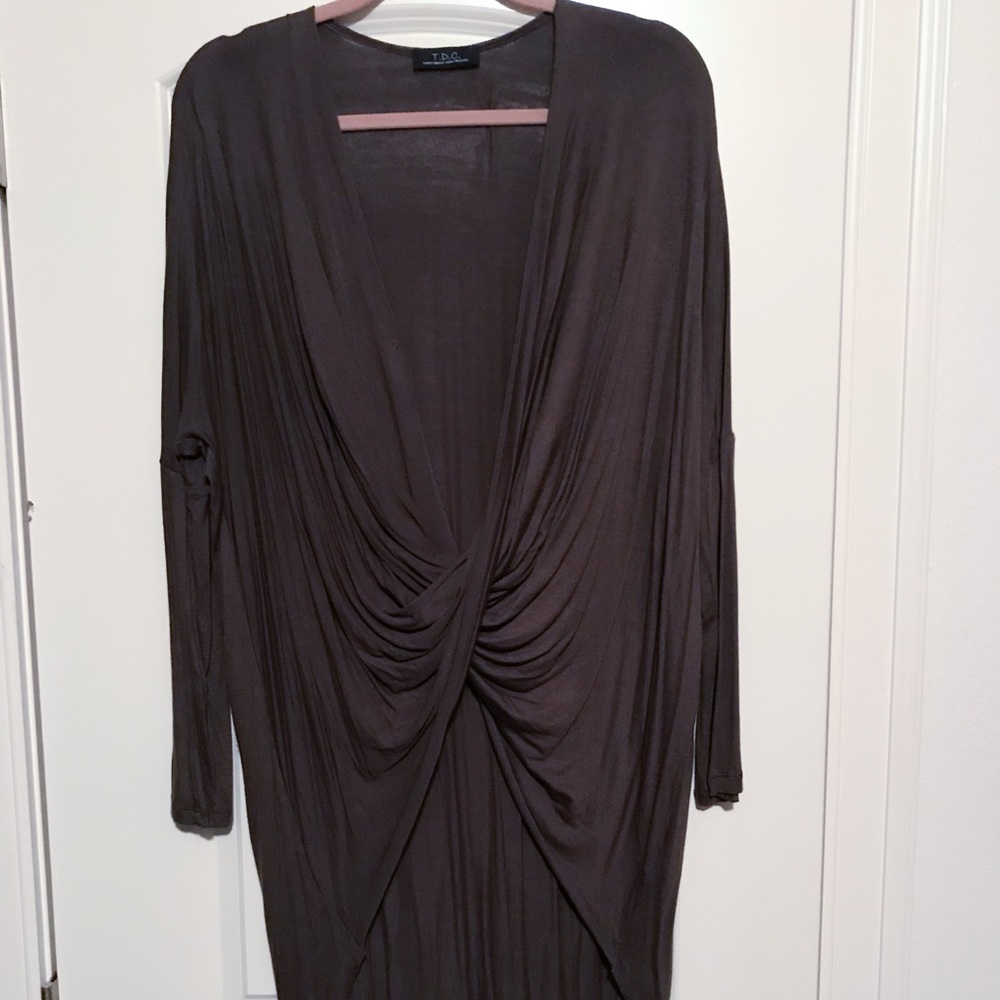 T.D.C. 2XL Olive Green Boutique Top
